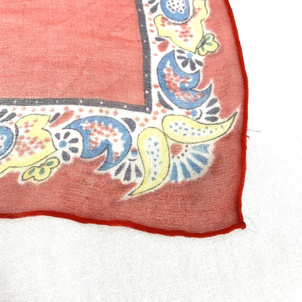 New York World's Fair Printed Silk Scarf Hankie Hanky 12 x 13" Sheer - Picture 5 of 8